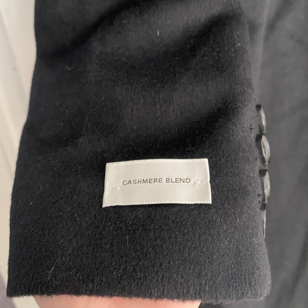 ANNE KLEIN *NWT* Plus-Sz Cashmere Blend Black Single Breasted Walker Coat Sz 14 - Picture 12 of 12